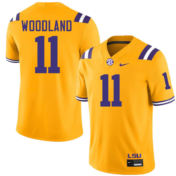 #11 PJ Woodland LSU Tigers Jersey,Louisiana State University Tigers Football Jersey-Gold